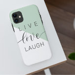 Live-Liebe Lächeln positive Motivation Mint Zitat Case-Mate iPhone Hülle<br><div class="desc">Live-Liebe Lächeln positive Motivation Mint Zitat</div>