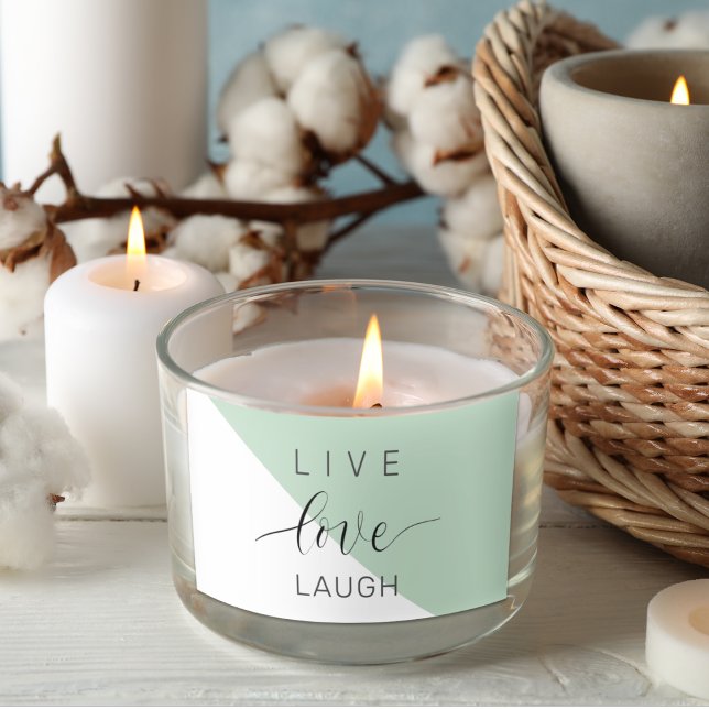 Live-Liebe Lächeln positive Motivation Mint Zitat Rechteckiger Aufkleber (Von Creator hochgeladen)