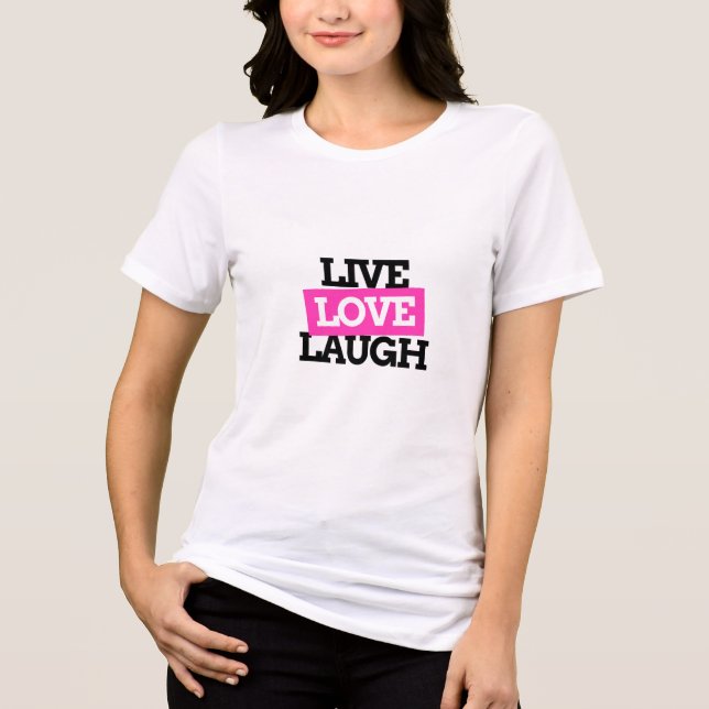 live, Liebe, lachen Tri-Blend Shirt (Vorderseite)