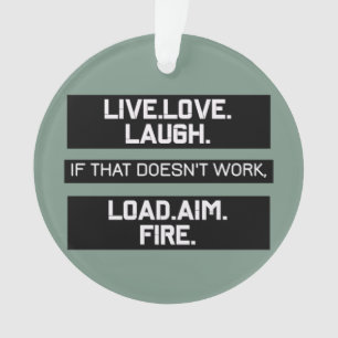 Live-Liebe Lachladen Ziel Brandgrafik Ornament