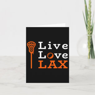Live-Liebe Lacrosse mit Wand-Design für Frauen Karte
