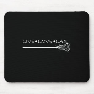 Live-Liebe Lacrosse mit Wand-Design für Frauen Mousepad
