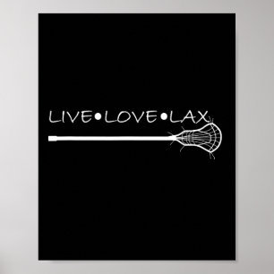 Live-Liebe Lacrosse mit Wand-Design für Frauen Poster