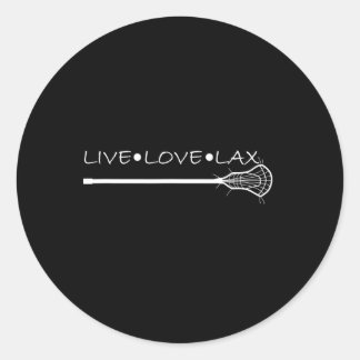 Live-Liebe Lacrosse mit Wand-Design für Frauen Runder Aufkleber