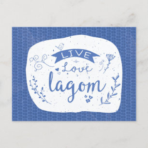 Live Liebe Lagom - Schwedisch Postkarte