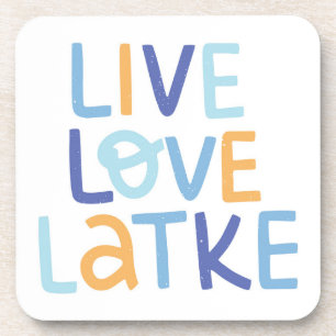 Live-Liebe Latke Hanukkah Design Getränkeuntersetzer