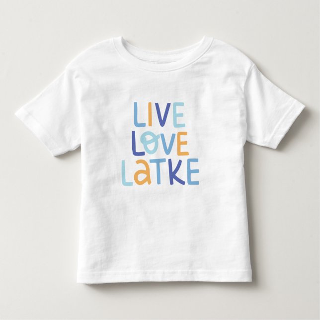 Live-Liebe Latke Hanukkah Design Kleinkind T-shirt (Vorderseite)