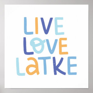 Live-Liebe Latke Hanukkah Design Poster