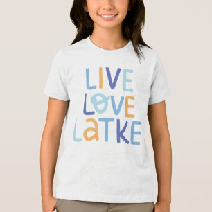 Live-Liebe Latke Hanukkah Design Tri-Blend Shirt
