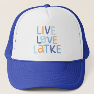 Live-Liebe Latke Hanukkah Design Truckerkappe