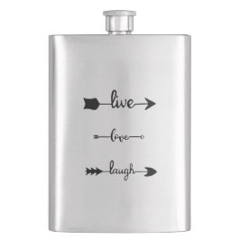 Live Liebe Laugh Arrows Flachmann