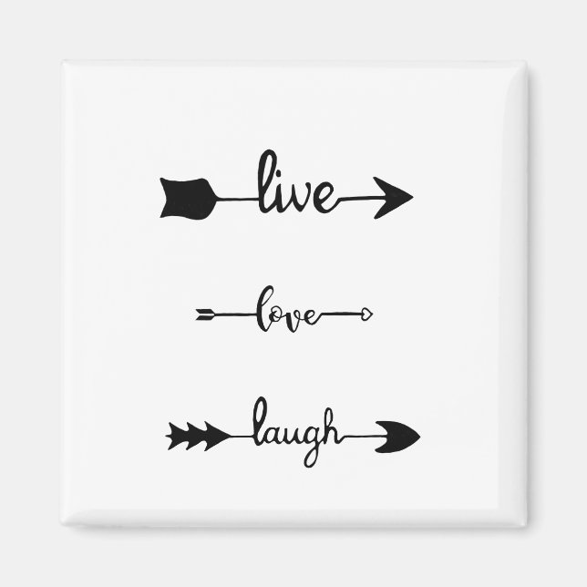 Live Liebe Laugh Arrows Magnet (Vorne)
