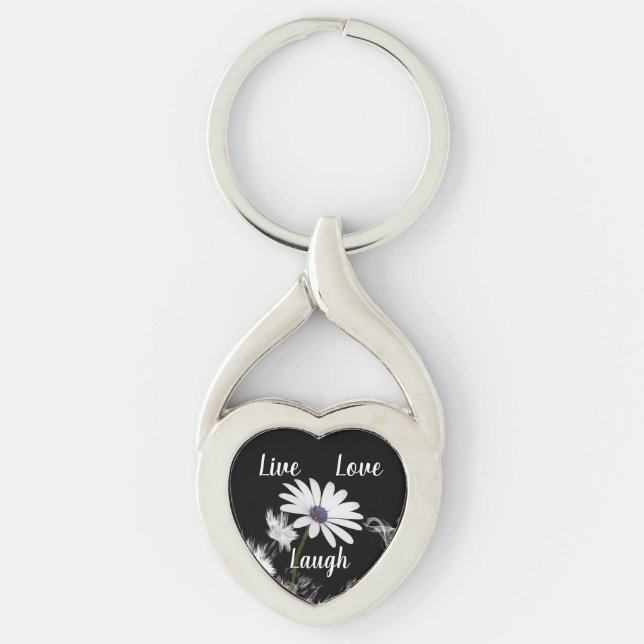 Live Liebe Laugh Daisy Schlüsselanhänger (Vorderseite)