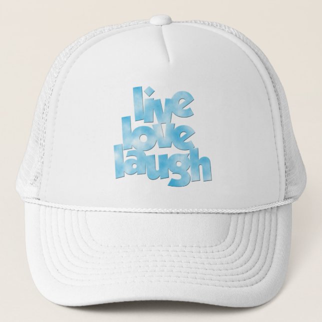 Live Liebe Laugh Hat Truckerkappe (Vorderseite)