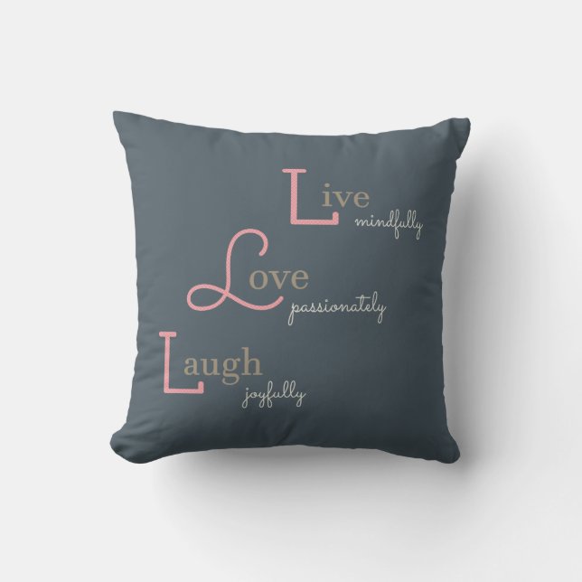 Live Liebe Laugh Kissen (Vorderseite)