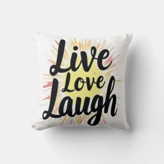 Live Liebe Laugh Motivierend Burs Kissen