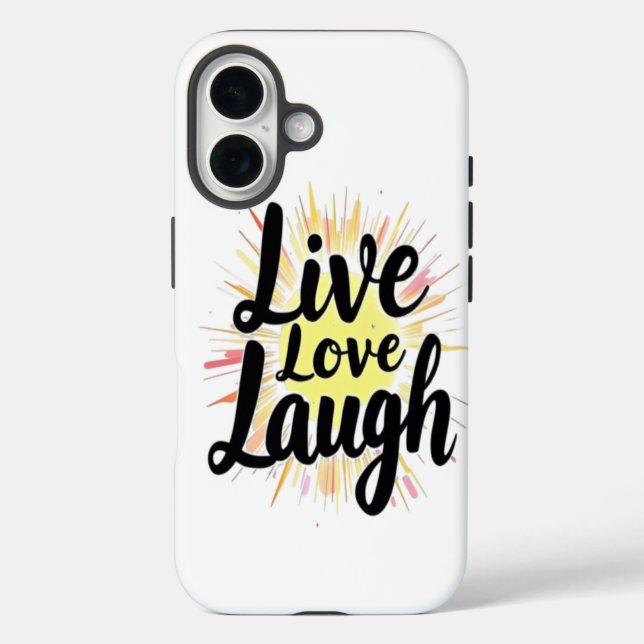 Live-Liebe Laugh Motivierend Burst Case-Mate iPhone Hülle (Rückseite)