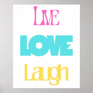 Live-Liebe Laugh Typografy Inspirierend Poster