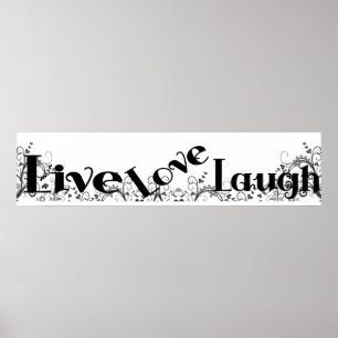 Live-Liebe Laugh Wall Poster Mural Banner Stil