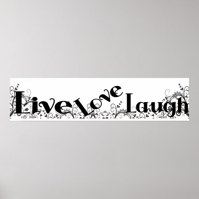 Live-Liebe Laugh Wall Poster Mural Banner Stil (Vorne)