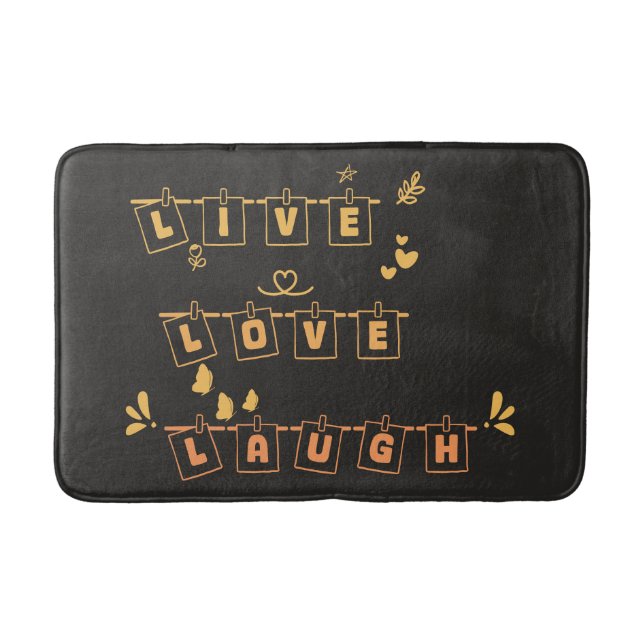 Live-Liebe Lauschen Niedlicher Notedry Bath Mat Badematte (Vorderseite)