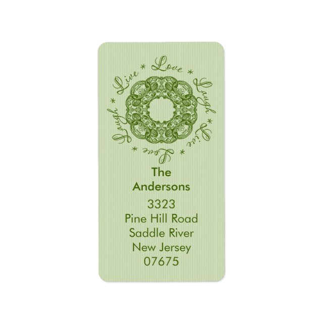 Live-Liebe Lauschen Weihnachts-Rücksendeadresse Adressaufkleber (Vorne)