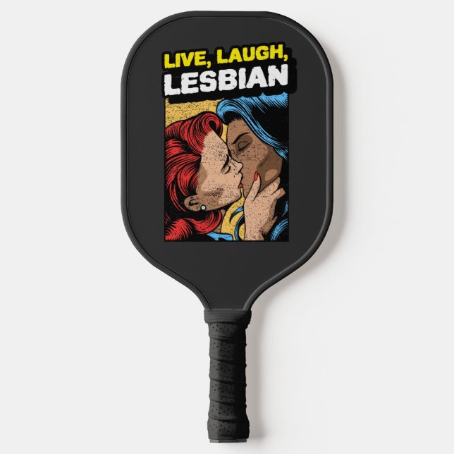 Live Liebe Lesbian Pickleball Schläger (Vorderseite)