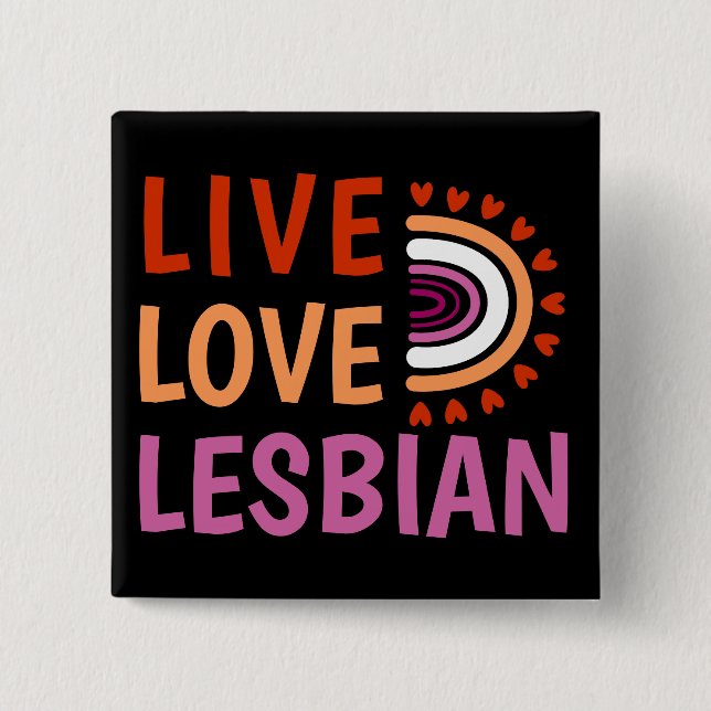 Live Liebe Lesbischer Boho Regenbogen feiert Diver Button (Vorderseite)