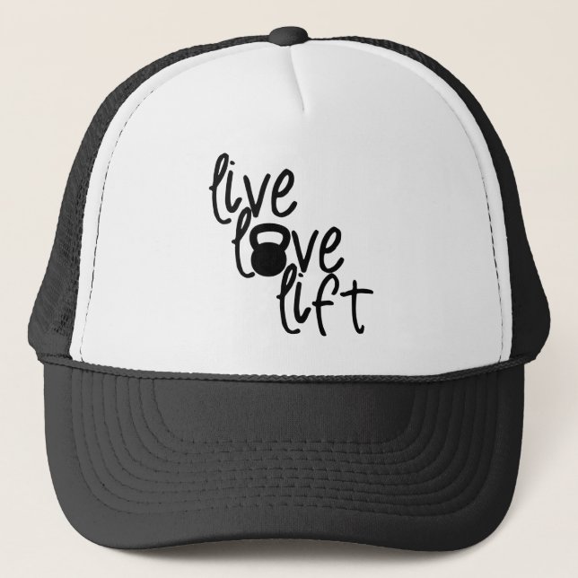 Live, Liebe, Lift Truckerkappe (Vorderseite)