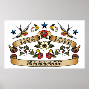 Live-Liebe Massage Poster
