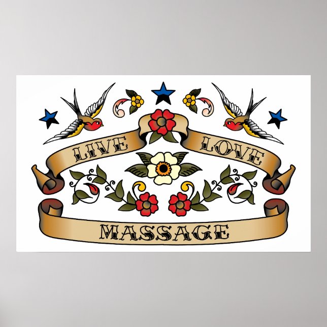 Live-Liebe Massage Poster (Vorne)