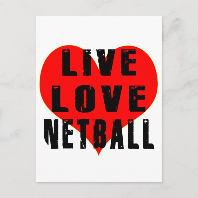 Live Liebe Netball Postkarte (Vorderseite)