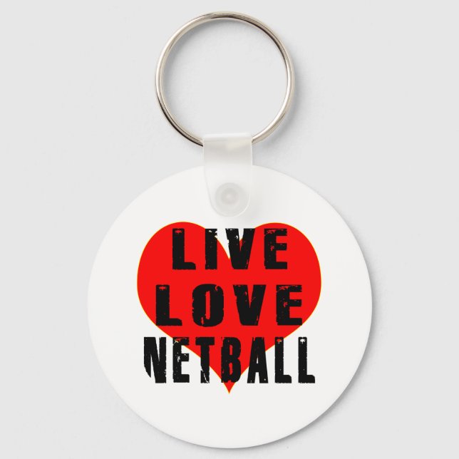 Live-Liebe Netball Schlüsselanhänger (Vorderseite)