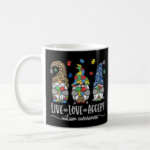 Live-Liebe Niedliches Gnome-Autismus-Bewusstsein Kaffeetasse