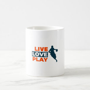 Live Liebe Play Basketball Kaffeetasse