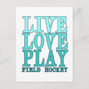 Live, Liebe, Play - Field Hockey Postkarte