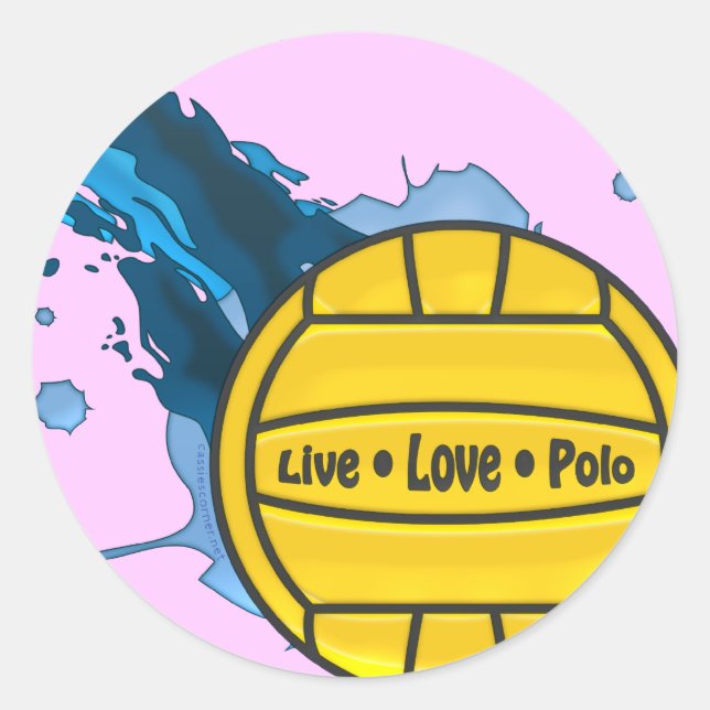 Live Liebe Polo - Water Polo Stickers (Vorderseite)