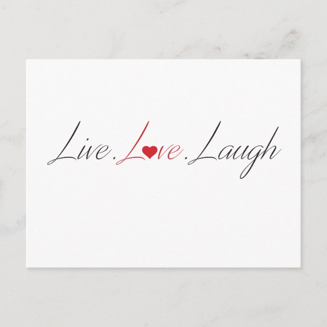 Live-Liebe Postkarte (Vorderseite)