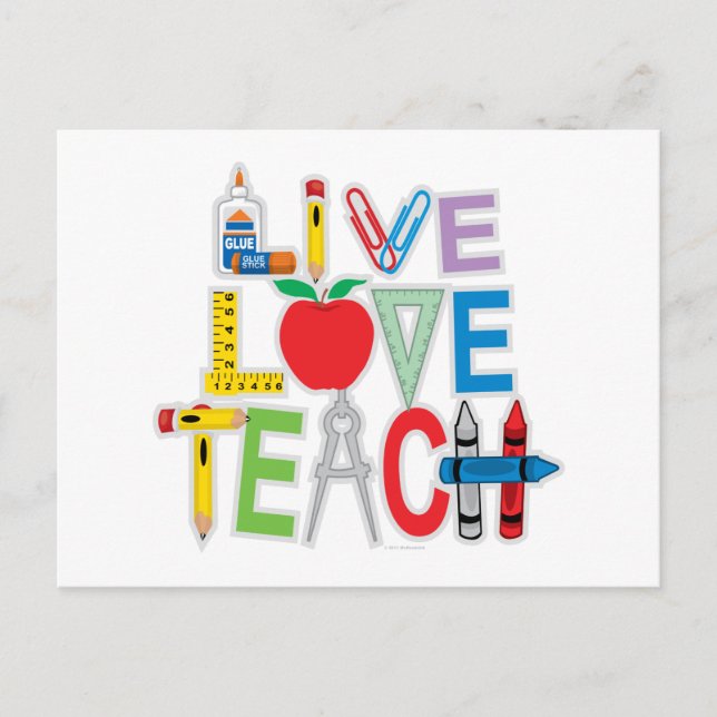 Live-Liebe Postkarte (Vorderseite)