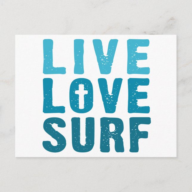 Live-Liebe Postkarte (Vorderseite)