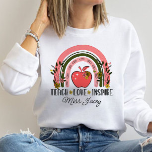 Live-Liebe Rainbow-Lehrer Wertschätzung Sweatshirt