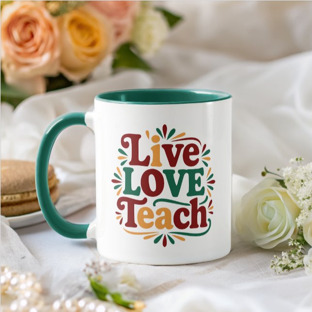 Live-Liebe Rainbow-Lehrer Wertschätzung Tasse (Von Creator hochgeladen)