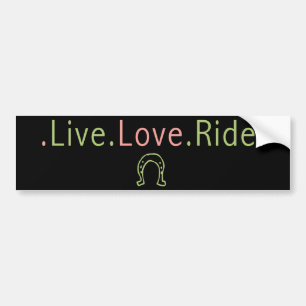 Live Liebe Ride Autoaufkleber