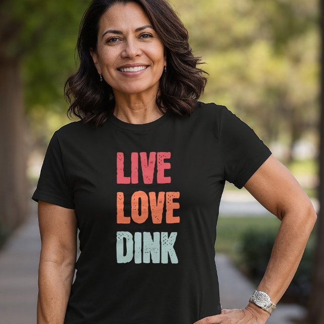 Live Liebe Rosa Pickleball Liebhaber T - Shirt (Von Creator hochgeladen)