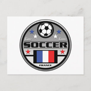 Live Liebe Soccer Frankreich Postkarte