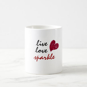 Live-Liebe Sparkle Kaffeetasse