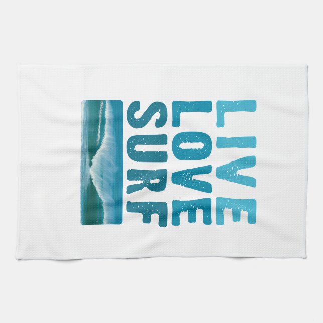 live_Liebe_surf Handtuch (Horizontal)