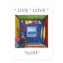 Live Liebe Surf Poster