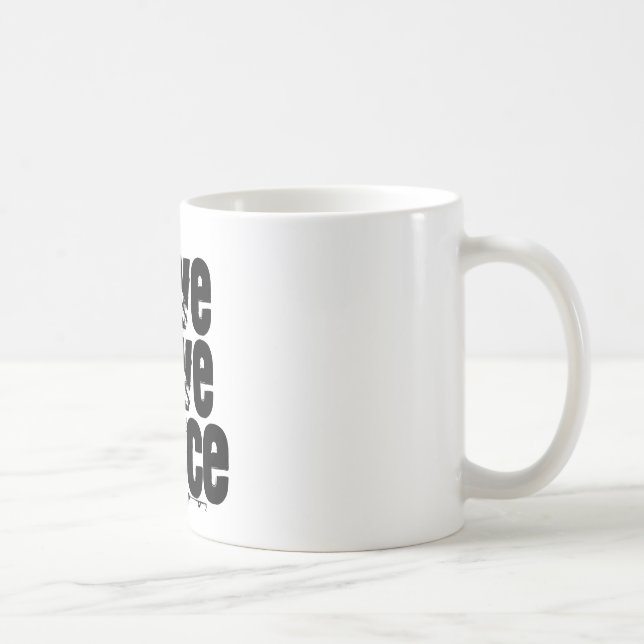 Live, Liebe, Tanz-Ballerina Kaffeetasse (Rechts)