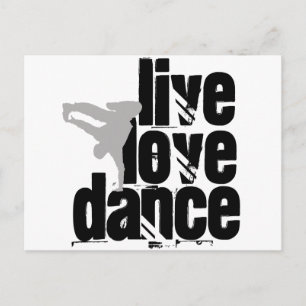 Live, Liebe, Tanz Postkarte